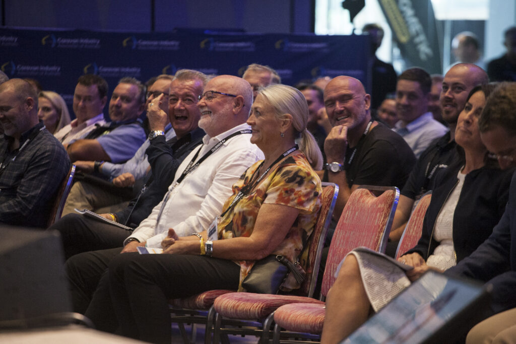engaged and laughing audience